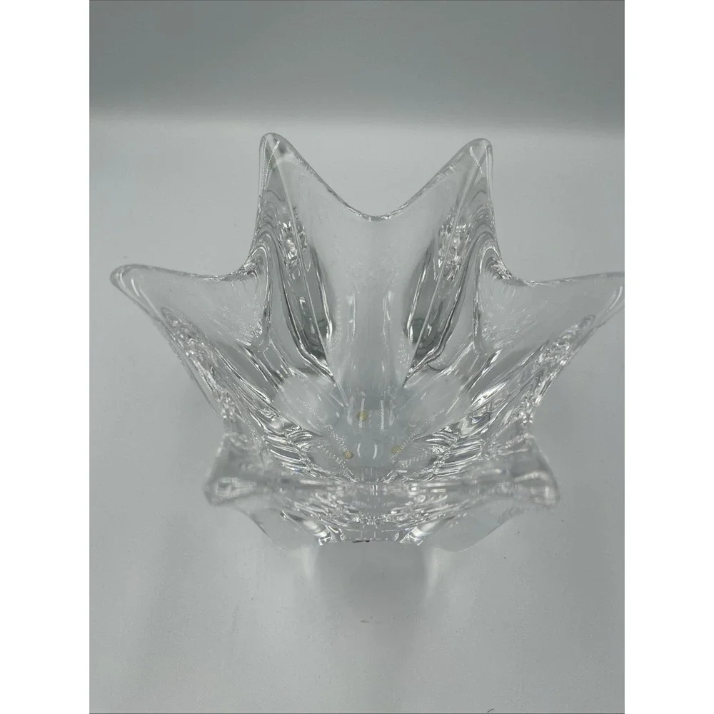 Orrefors Scandinavian Swedish Crystal Signed Belle Bowl/Candy Dish Tulip Vase